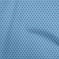 thumbnail image 1 of oneOone Cotton Jersey Medium Blue Fabric Quatrefoil Diy Clothing Quilting Fabric Print Fabric By Yard 58 Inch Wide, 1 of 4
