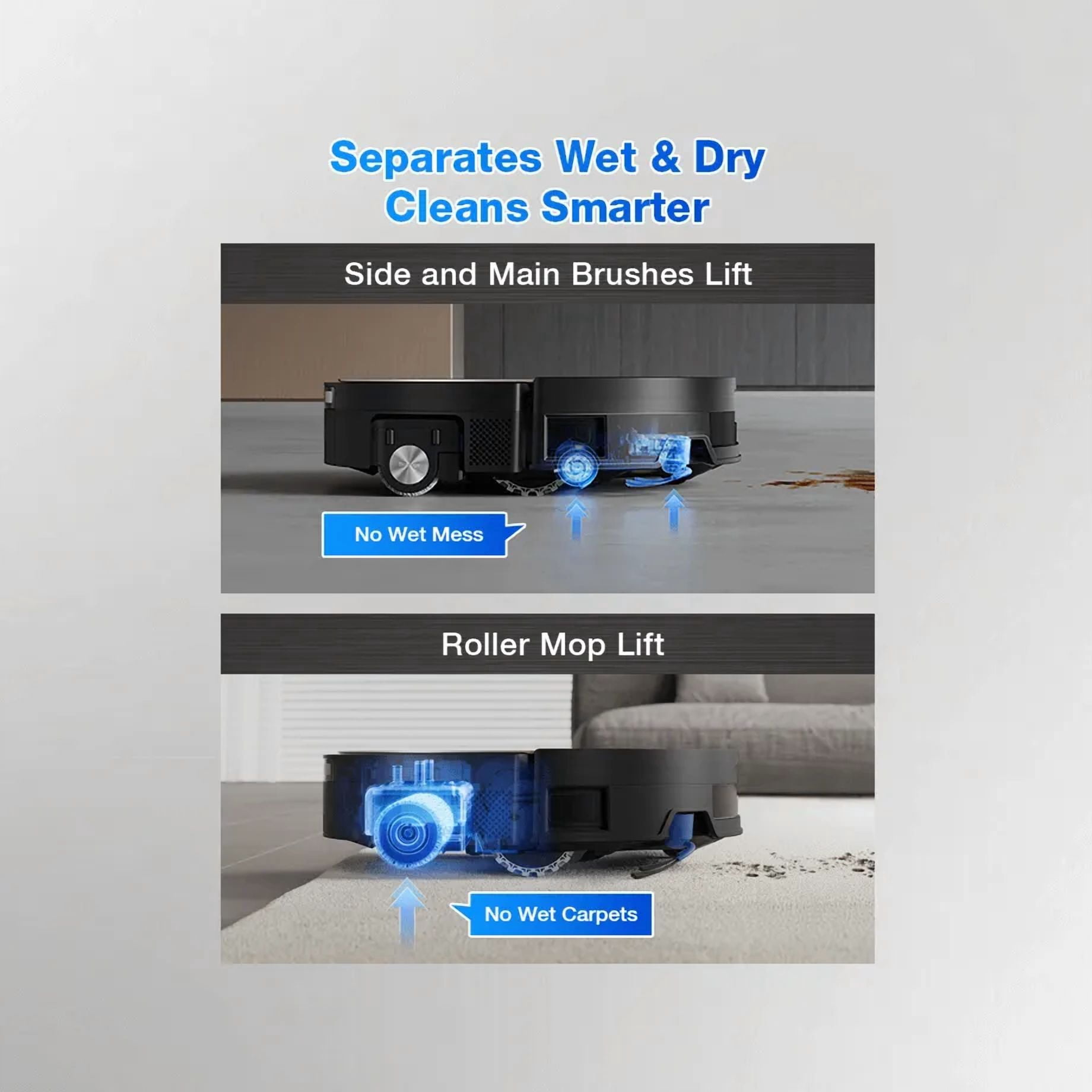 ECOVACS DEEBOT X11 OmniCyclone Robot Vacuum and Mop, PowerBoost Charging, OZMO Roller 2.0 Instant Self-Washing Mop, 19,500Pa Blast Suction