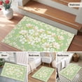 thumbnail image 6 of Spring Floral 2'x3' Washable Rug, Watercolor Orchid Flowers Leaves Botanical Green Non-Slip Soft Doormat Area Rugs for Entrance Bathroom Bedsides, Carpet for Kitchen Bedroom, Entryway Floor Mat, 6 of 9
