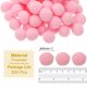 thumbnail image 2 of Pompones de 1 pulgada para manualidades, 500 piezas de pompones para manualidades, bolas esponjosas a granel para sombreros, arte navideño DIY, rosa, 2 of 7