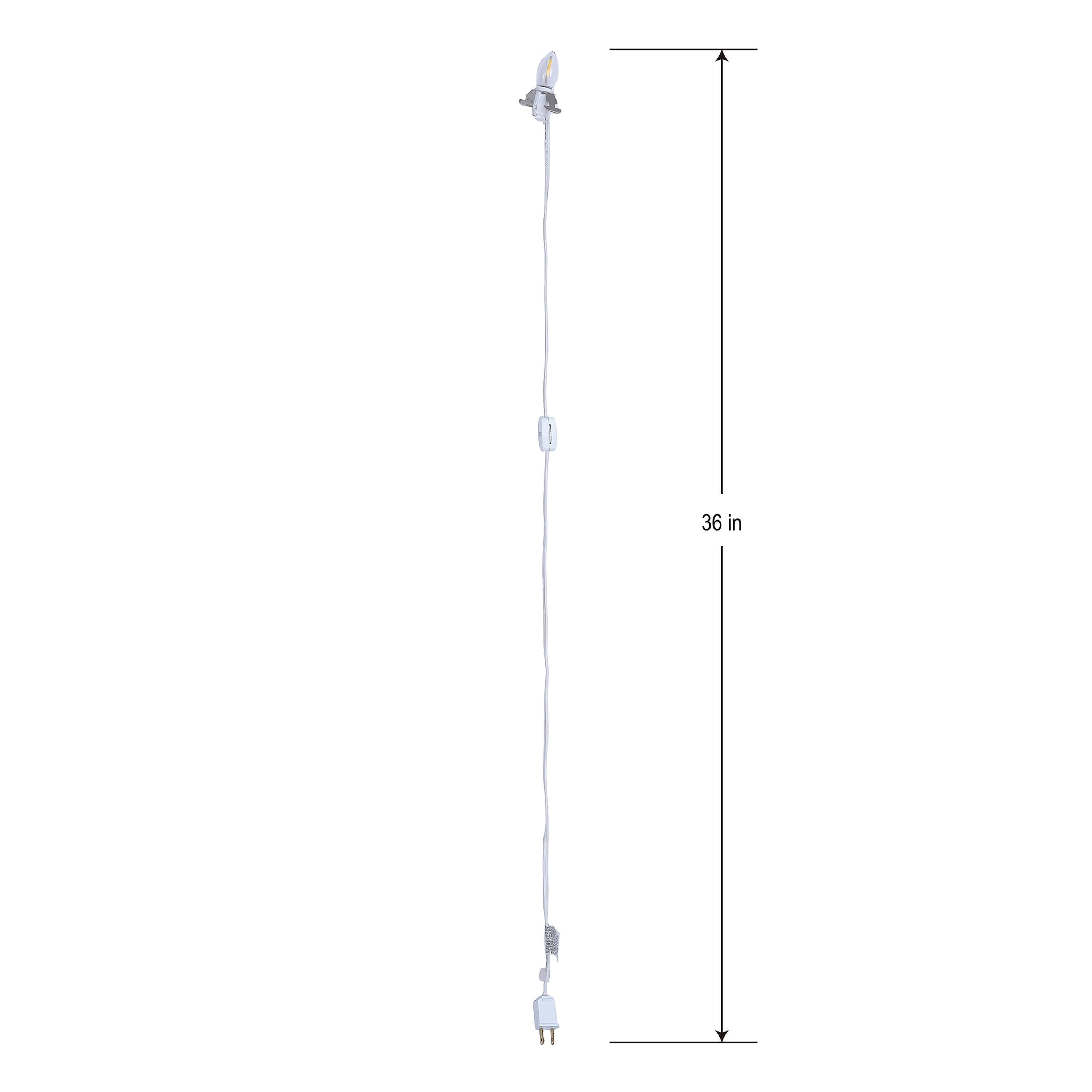 Indoor LED Christmas Bulb Light Cord, Warm White, 3', by Holiday Time