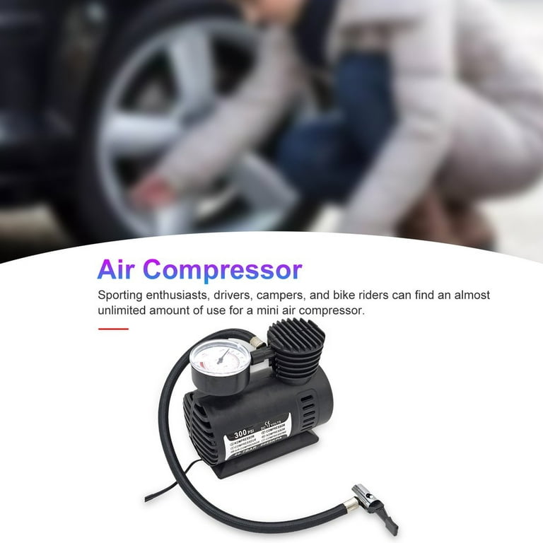 ACEHE Mini Air Compressor Electric Pump ABS Automotive Durable Vehicle Air  Pump 300 PSI Tire Inflator Pump DC 12V Car Parts