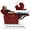 Burgundy, variant on MCombo 3 Seater Zero Wall Hugger Power Recliner Sofa with Drop Down Table for Living Room, RVs, Fabric, Coffee