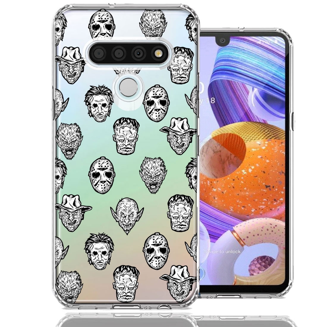 MUNDAZE For LG Stylo 6 Halloween Horror Villains Design Double Layer Phone Case Cover