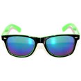 thumbnail image 6 of Retro Sunglasses - Two-tone Black Green Frame / Mirror Lens, 6 of 7