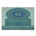 thumbnail image 3 of Moroccan Cutting Board, Ceramic Tile Antique East Pattern Heritage Architecture Print, Decorative Tempered Glass Cutting and Serving Board, Small Size, Pale Coffee Turquoise, by Ambesonne, 3 of 5