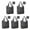 Black Christmas Folk, variant on 5 Pack Foldable Shopping Bag,Black Christmas Folk Pattern Reusable Grocery Bags with Pockets,Large Reusable Tote Bags with Handles Waterproof & Lightweight