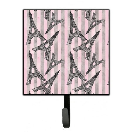 Watercolor Eiffel Tower and Stripes Leash or Key Holder
