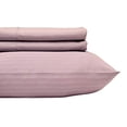 thumbnail image 1 of Royal's Striped Lilac 500-Thread-Count 5pc Split-King Bed Sheet Set 100-Percent Cotton, Sateen, Deep Pocket, 1 of 3