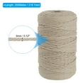 thumbnail image 2 of Unique Bargains 3 mm x 218 Yard Macrame Cord Soft Cotton Colored Macrame Crafts Yarn Rope, Coffee, 2 of 7