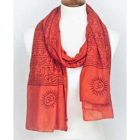 OMSutra OM Mantra Prayer Shawl - Large Orange