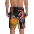 thumbnail image 5 of Salouo Abstract Pattern Penguin Pattern Men's Sleep Pajama Shorts,Pajama Bottoms Elastic Waistband Sleep Pajama Short PJ Shorts for Men -Small, 5 of 6