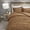 Caramel Gold-King, variant on Caramel Gold King Reversible 3-Piece All Season Fluffy Comforter Bedding Set