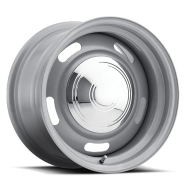15x8 Vision 55 Rally Silver 5x139.7 5x5.5 ET-12 Wheel Rim