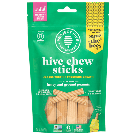 Hive Chew Stick - Large Dental Treats for Dogs