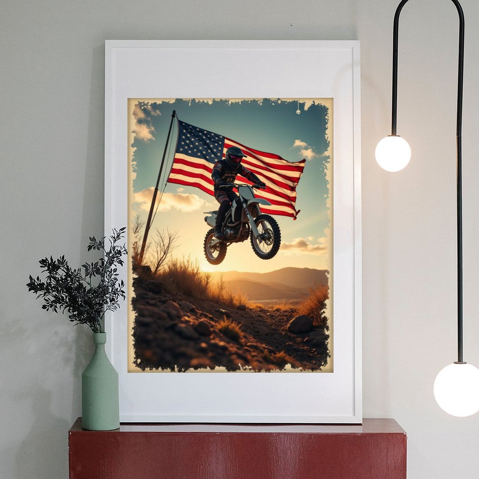 Diamond Art Kit for Adults, Motorcycle Rider Jumping Sunset Diamond Painting for Adults Beginners, DIY Diamond Art Painting Kits, 5D Diamond Painting Crafts for Home Decor 12x16 Frameless