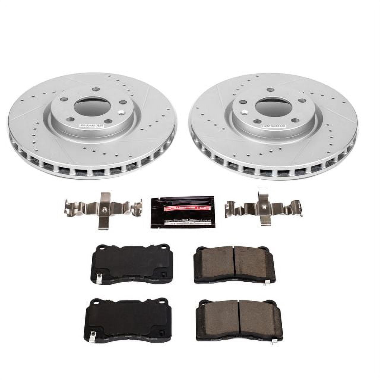 PowerStop Front Z23 Evolution Sport Carbon-Fiber Ceramic Brake Pad and Drilled & Slotted Rotor Kit Fits: CHEVROLET Select Models K7290