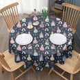 thumbnail image 3 of Little Princess Castle Pattern Round Tablecloth 60"x60",Wrinkle Wipeable Table Cloth for Kitchen Dining Room Picnic Patio Party, 3 of 6
