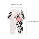 thumbnail image 2 of WORGEOUS 1pc Lovely Cow Pattern Baby Romper Mono de bebé de manga larga para bebés pequeños, 2 of 9