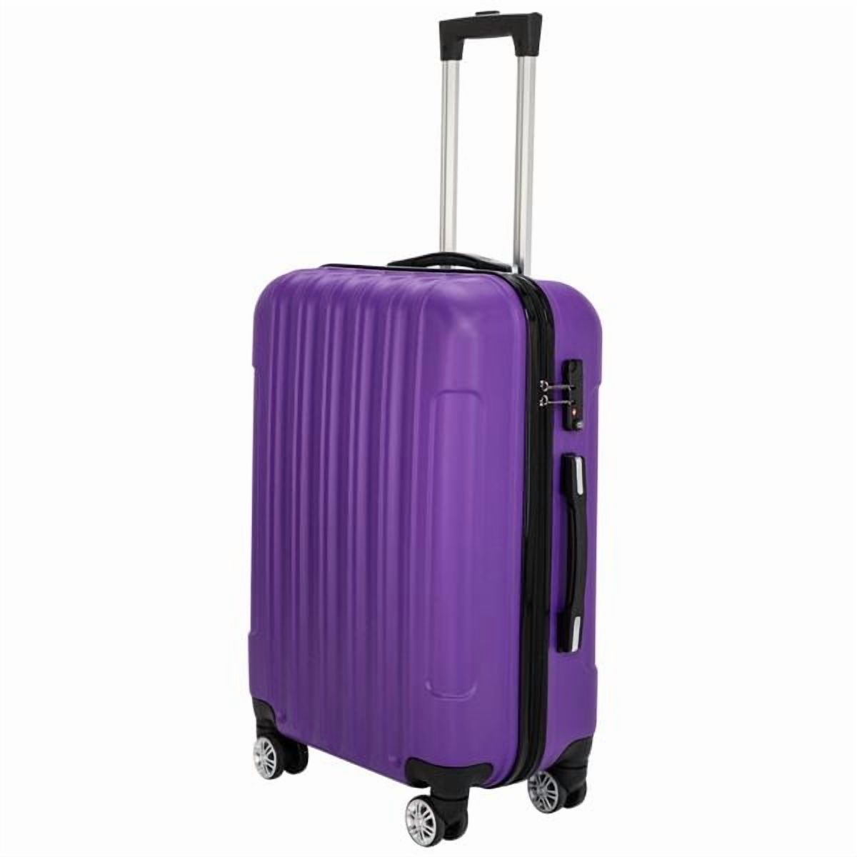 ​​3-in-1 Multifunctional Large Capacity Traveling  Suitcase Set  20” 24” 28” ABS Hard Shell Luggage with 4 Spinner Wheels  Lightweight Trolley Case for Adults  Dirt-Resistant  Purple