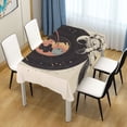 thumbnail image 3 of Yayeee Tablecloths for Rectangular Tables 54 x 54 inch Party Table Cover, Space Record, 3 of 6