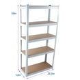 thumbnail image 2 of Jopath 5 Tier Storage Shelving Unit Adjustable Garage Storage Utility Rack Heavy Duty Shelves Organization Multipurpose Shelf for Warehouse Basement Pantry White 29" W x 12" D x 59" H, 2 of 5