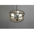 thumbnail image 4 of Progress Lighting Cirrine 3-Light Chandelier, Antique Bronze, Etched White Glass, 4 of 7