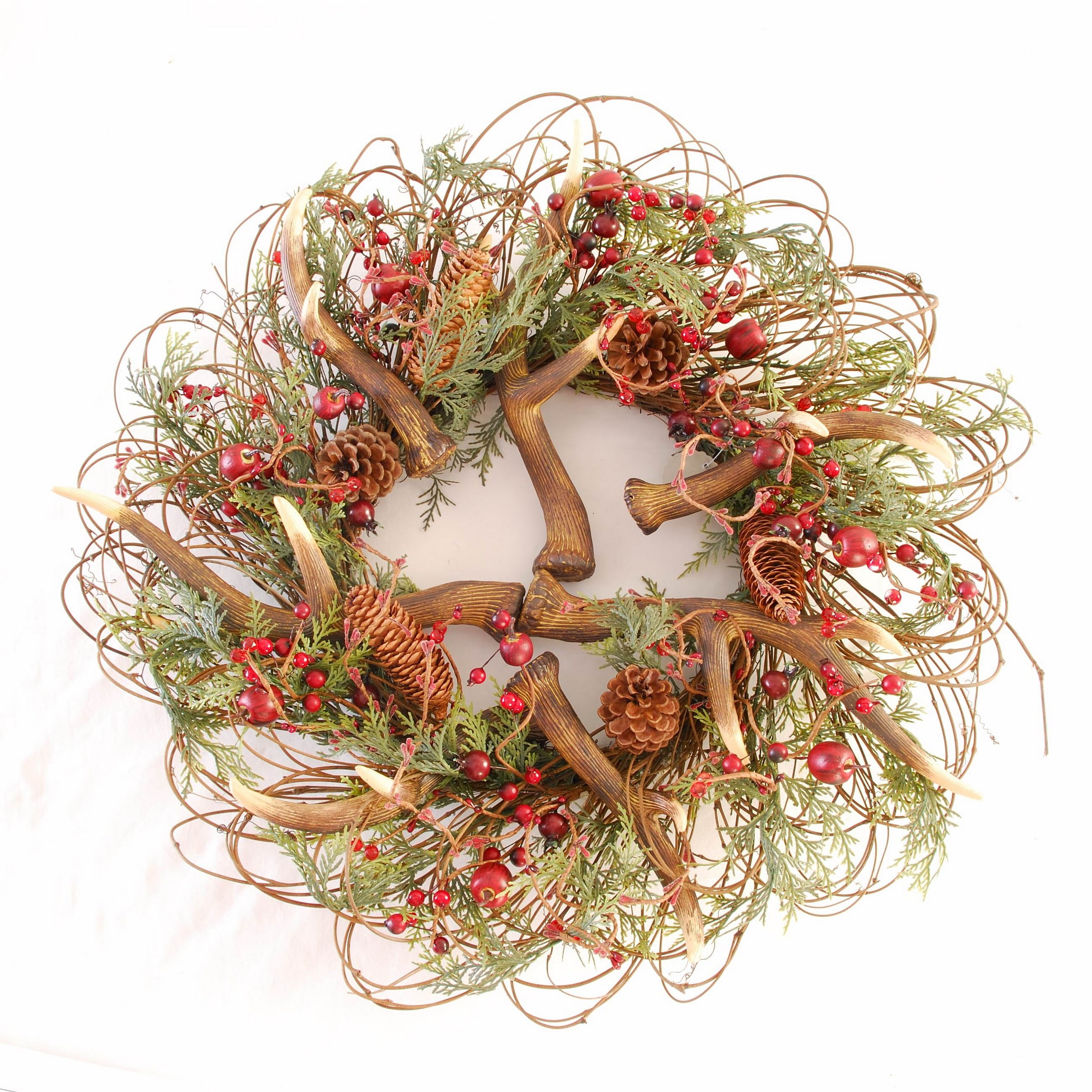 Traditional Pine Cone Advent Wreath by Vermont Christmas Company
