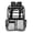 Black, variant on Clear Stadium Backpack, Large Capacity Transparent PVC Daypack, Heavy Duty Waterproof Travel Bag with Front Pocket & Side Mesh for Work & School