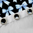 thumbnail image 4 of Feelyou Stripe Bow Black Out Curtains, Cartoon Watercolor Curtains Pack of 2 (42x63 Each), 4 of 6