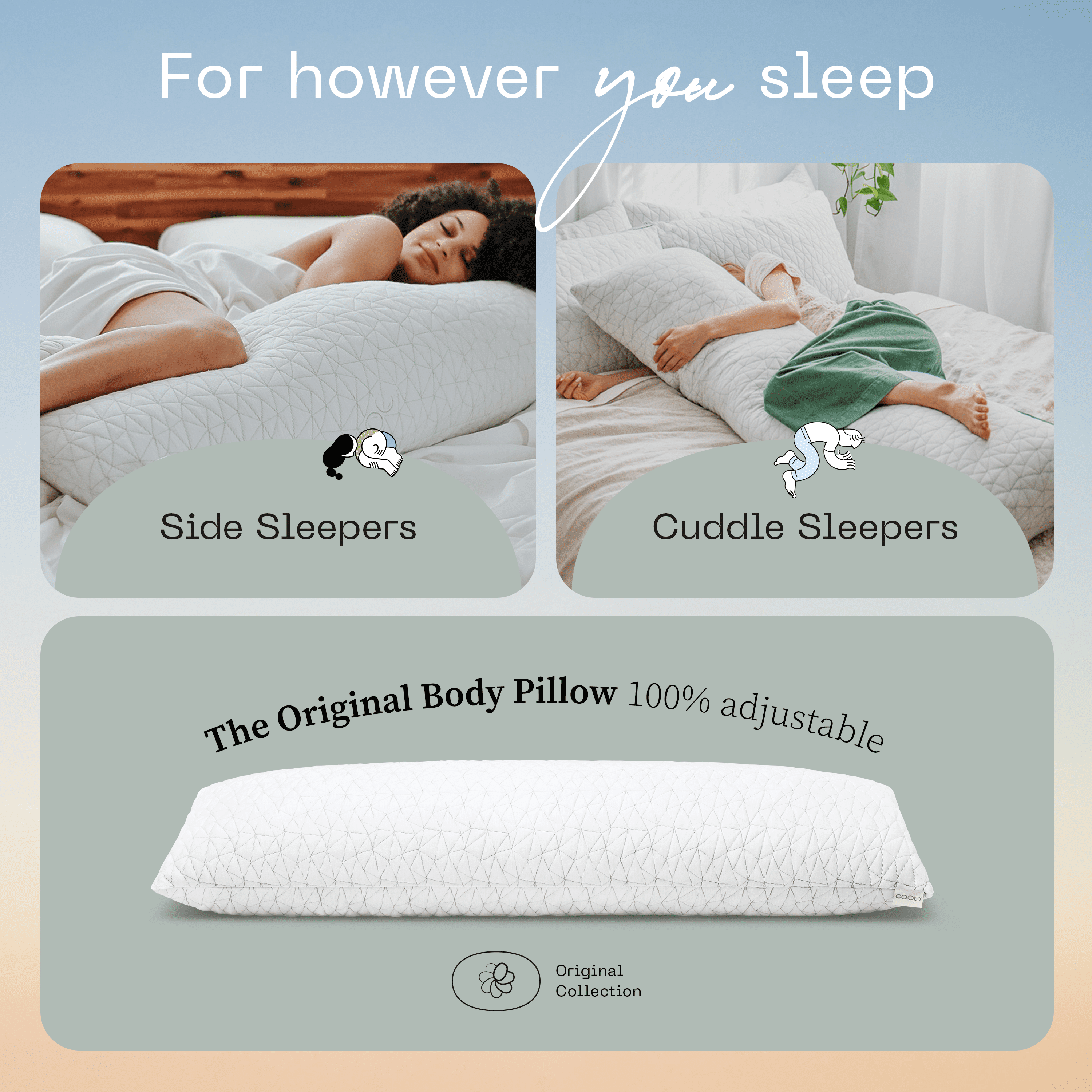 How to Use a Body Pillow – Coop Sleep Goods