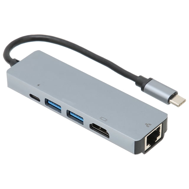 USB Hub Ethernet, Potentes Funciones Drive Free USB C Hub 5 En 1 Para Linux Para Windows XP Para Windows 10 ANGGREK Ethernet Adapter