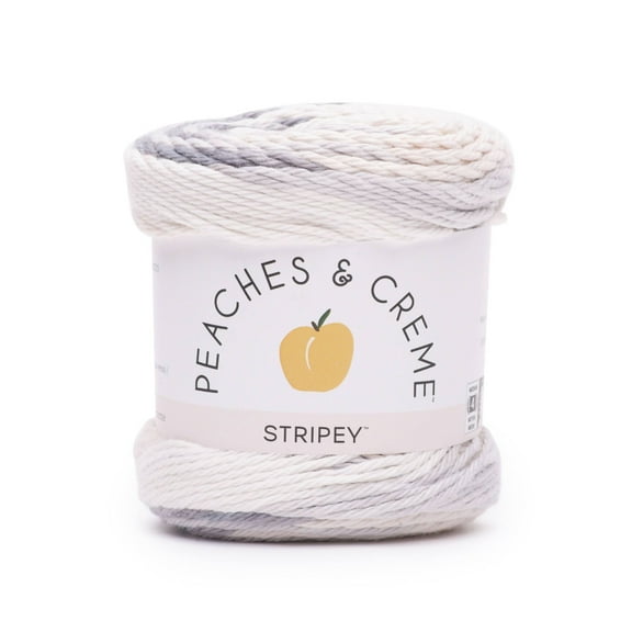 Peaches & Crème Stripey Cotton Yarn, (56.7g/2oz), Linen