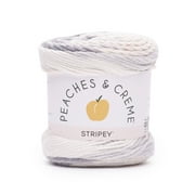 Peaches & Creme Stripey 4 Medium Cotton Yarn, Linen 2oz/56.7g, 102 Yards