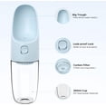 thumbnail image 5 of DOGNESS Dog Water Bottle, Fashion Antibacterial Food Grade Leak Proof Portable Dog Cat Travel Water Cup with Bowl Dispenser, Pets Outdoor Drinking Bottle, 10oz/300ml (Two Pieces - White, Blue), 5 of 6