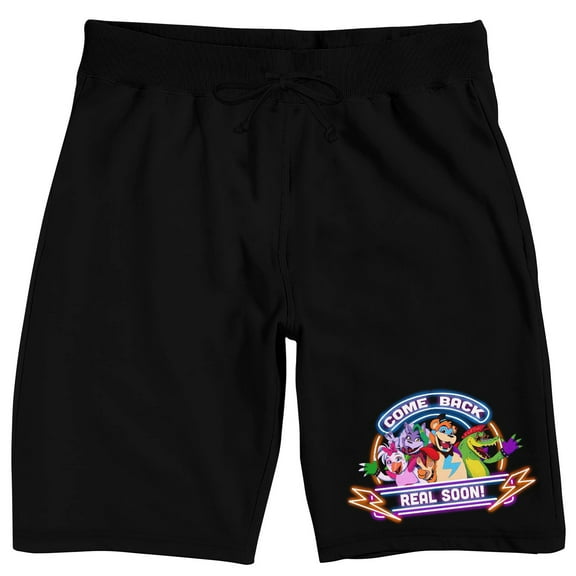 Five Nights at Freddy's Come Back Real Soon Men's Black Sleep Pajama Shorts-Medium