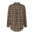 thumbnail image 6 of Hessimy Plaid Flannel Shirts for Women Plaid Shirts Oversized Long Sleeve Casual Button Down Blouse Top(Brick Red,L), 6 of 8