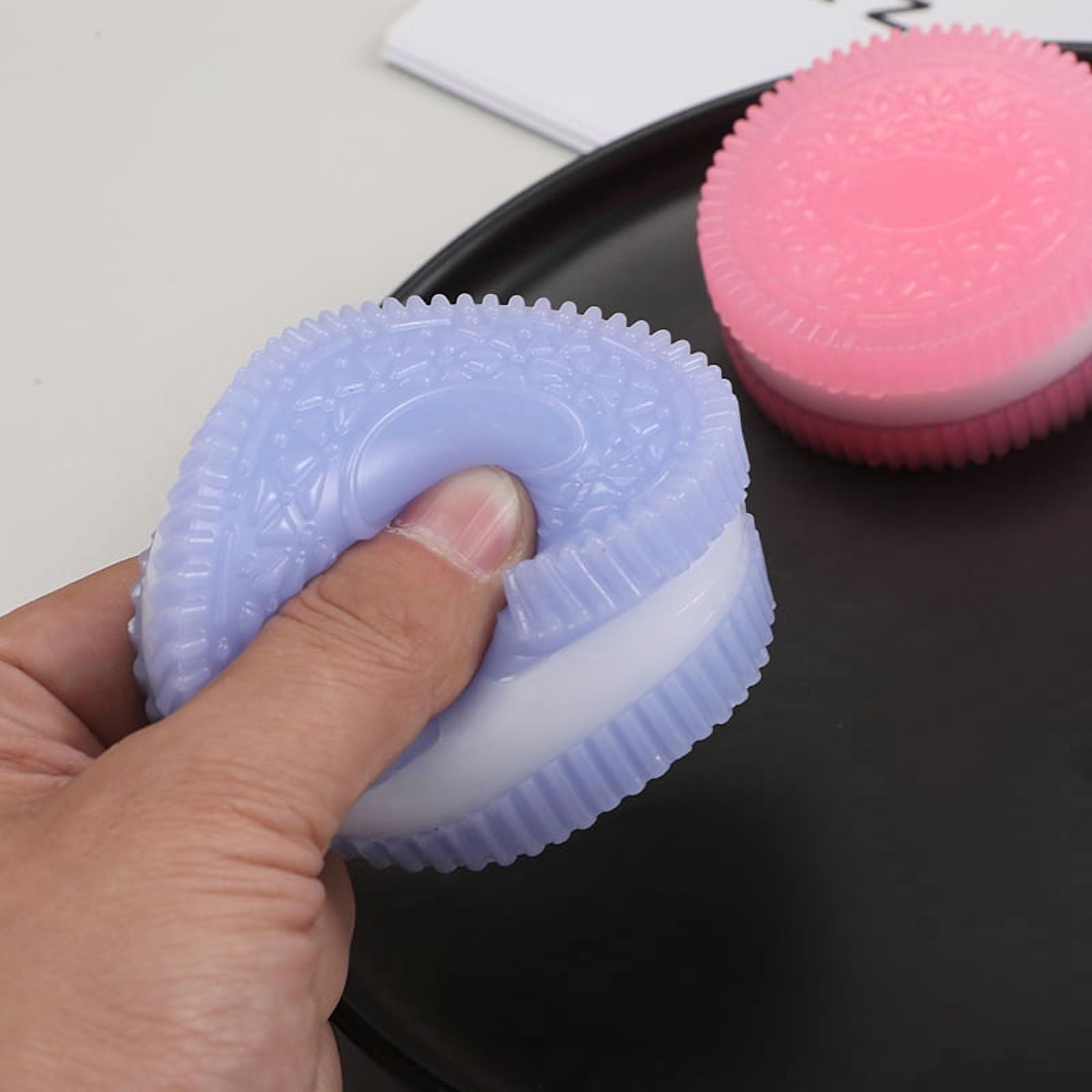 4-Pack Oreo Shaped Slow Rising Squishy Toys, Stress Relief Squeeze Fidget Toys , 4 Colors