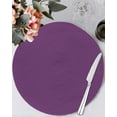 thumbnail image 2 of Round Placemats Set of 4 Purple Place Mats Washable Woven Placemat Solid Purple Color Circle Braided Table Mat for Kitchen Dining Table Party Home Decor 15 Inch, 2 of 8