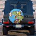 thumbnail image 3 of Kdxio Funny Dinosaurs Pursue a Meat for Tire Cover Wheel Protectors Tyre Covers Weatherproof Wheel Covers Universal Fit for Trailer Rv SUV Truck Camper Travel Trailers 16 inch, 3 of 8