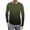 Army Green, variant on VJATTWR Men Long Sleeve Pullover High Neck Turtleneck Stretch Slim Basic T Shirt Tee Top Xxxl