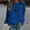 Blue, variant on Jsaierl Womens Crewneck Sweatshirts Clearance Casual Print Sweatshirt Top Long Sleeve Workout Fall Clothes Sweatshirts