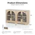 thumbnail image 2 of Bailor Rustic Wood Television Stand for TVs up to 60" with Adjustable Shelves, Natural, 2 of 10