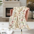 thumbnail image 6 of Matoen Easter Teen Throw Blanket Small Khaki Rabbit Egg Bunny Blanket Spring Flower Floral Blanket for Swaddle Soft Fuzzy Fleece Holiday Blanket Gift for Teen 39.4"x27.5", 6 of 6
