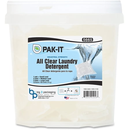 Big 3 Packaging Pak-It All Clear Laundry Detergent Packs