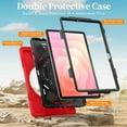 thumbnail image 3 of Funda para Samsung Galaxy Tab Tab S11 (11 pulgadas) 2025 SM-X730/SM-X736B, funda protectora a prueba de golpes para niños con soporte para lápices, correa de mano giratoria 360 y soporte, correa de, 3 of 9