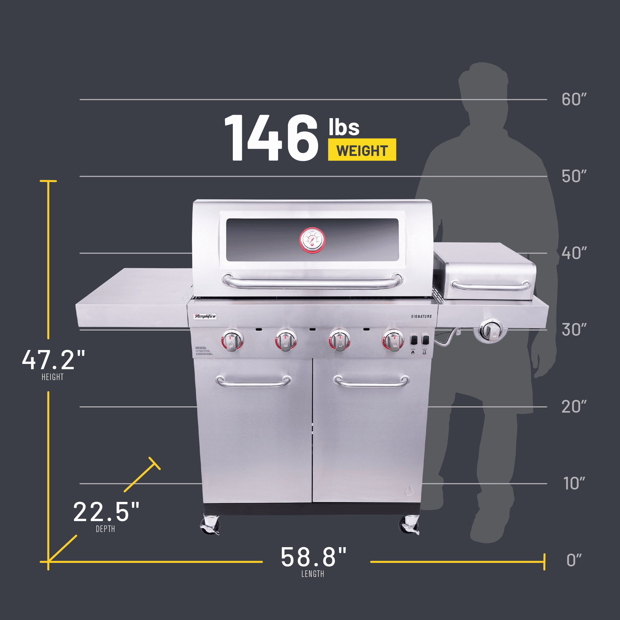 Charbroil® Signature Series™ Amplifire™ 4-Burner Gas Grill