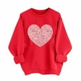 thumbnail image 2 of NuoCaiYun Sweatshirt for Women Love Heart Print Casual Long Sleeve Shirts Valentine Pullover Blouse Tops, 2 of 6