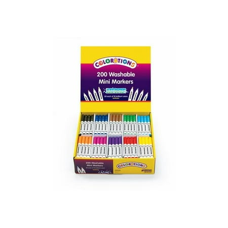 Colorations Washable Mini Markers - Set of 200 (Item #