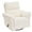 White, variant on Oversized Recliner Chair, 26" Extra Wide 360° Swivel Rocker Recliner with Adjustable Headrest, Chenille Glider Rocking Nursery Chair with Overstuffed Armrest, Lumbar Support, Beige